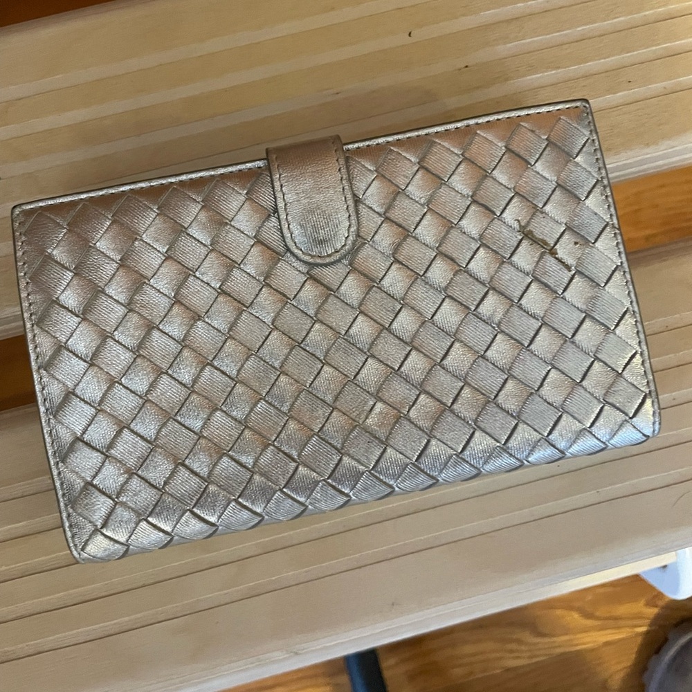 Bottega Veneta Silver bifold wallet